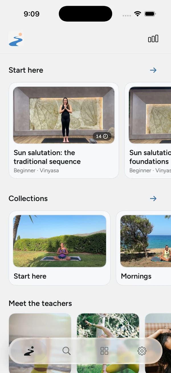 La schermata principale dell’app Sereno